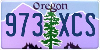 OR license plate 973XCS