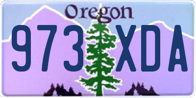OR license plate 973XDA