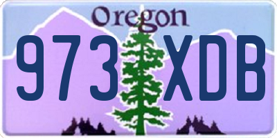 OR license plate 973XDB