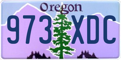 OR license plate 973XDC