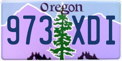 OR license plate 973XDI