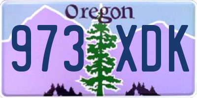 OR license plate 973XDK