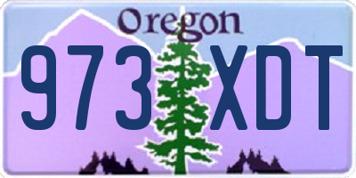 OR license plate 973XDT
