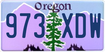 OR license plate 973XDW