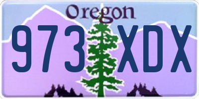 OR license plate 973XDX