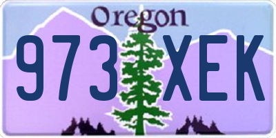 OR license plate 973XEK