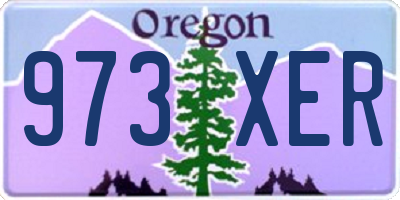 OR license plate 973XER
