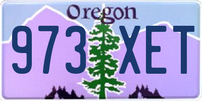 OR license plate 973XET