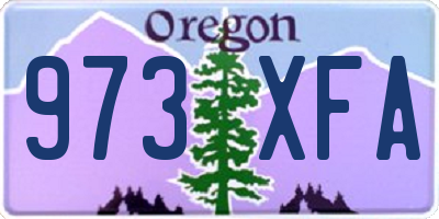 OR license plate 973XFA