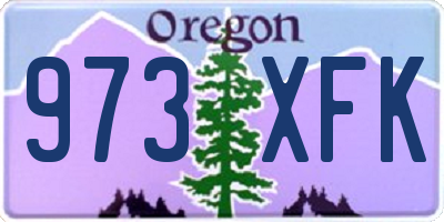 OR license plate 973XFK