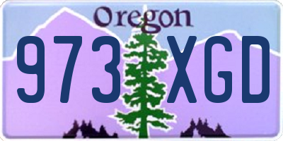 OR license plate 973XGD