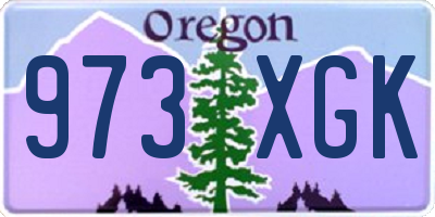OR license plate 973XGK