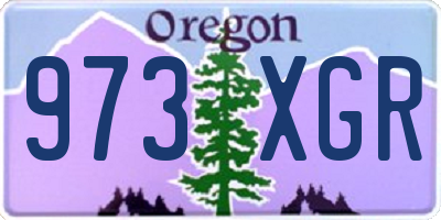 OR license plate 973XGR