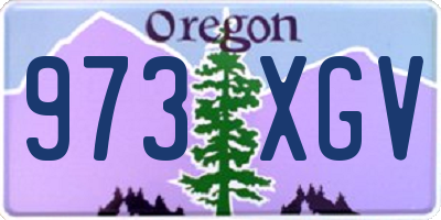 OR license plate 973XGV