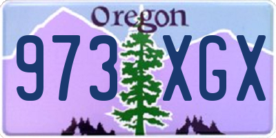 OR license plate 973XGX