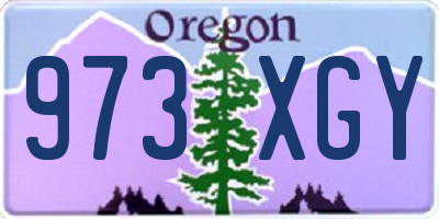 OR license plate 973XGY