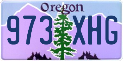 OR license plate 973XHG