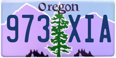 OR license plate 973XIA