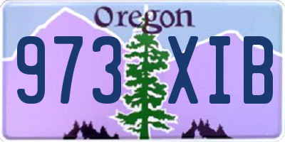 OR license plate 973XIB