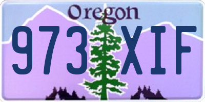OR license plate 973XIF
