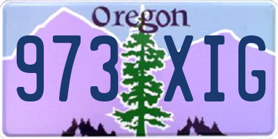 OR license plate 973XIG