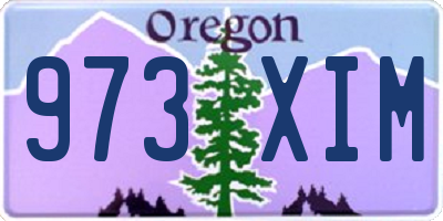 OR license plate 973XIM