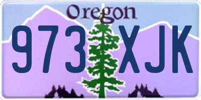 OR license plate 973XJK