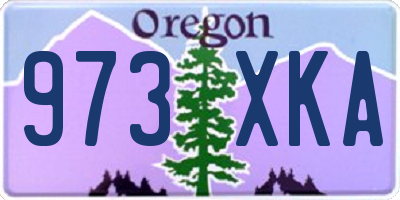 OR license plate 973XKA