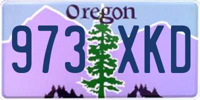 OR license plate 973XKD