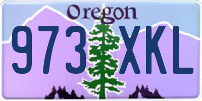 OR license plate 973XKL