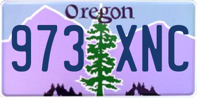 OR license plate 973XNC