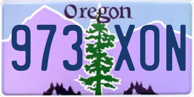 OR license plate 973XON