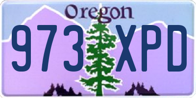 OR license plate 973XPD