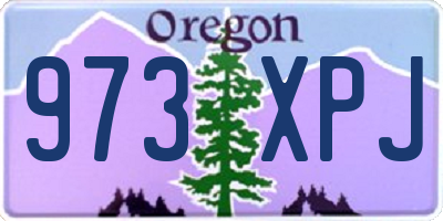 OR license plate 973XPJ