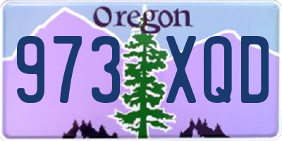 OR license plate 973XQD