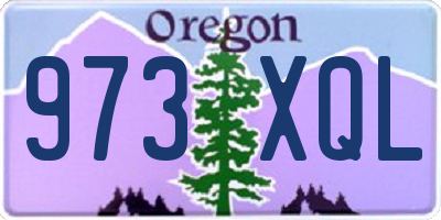 OR license plate 973XQL