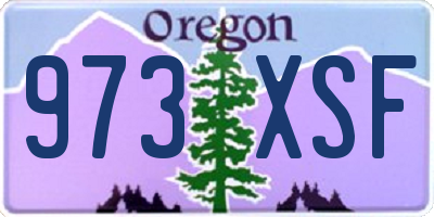OR license plate 973XSF