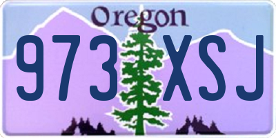 OR license plate 973XSJ