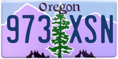 OR license plate 973XSN