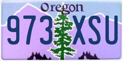 OR license plate 973XSU