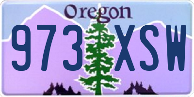 OR license plate 973XSW