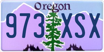 OR license plate 973XSX