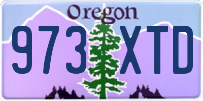 OR license plate 973XTD