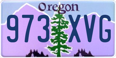 OR license plate 973XVG