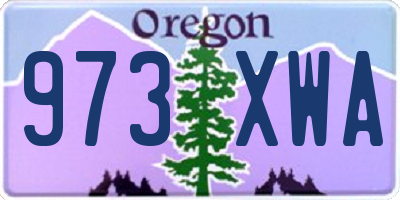 OR license plate 973XWA