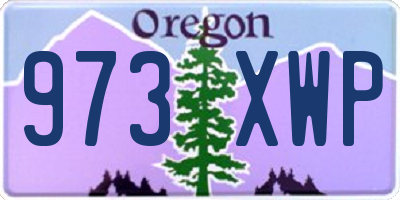 OR license plate 973XWP