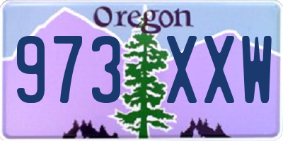 OR license plate 973XXW