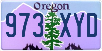 OR license plate 973XYD