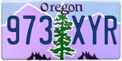 OR license plate 973XYR