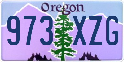 OR license plate 973XZG